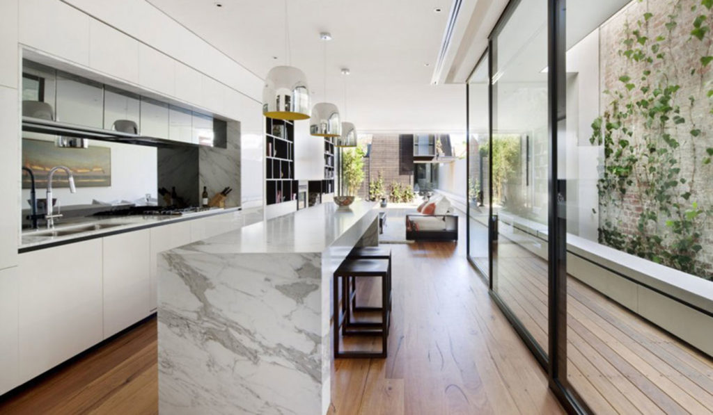 The-Nicholson-Residence-By-Matt-Gibson-Architecture-+-Design-Melbourne-Kitchen-Glass-Walls