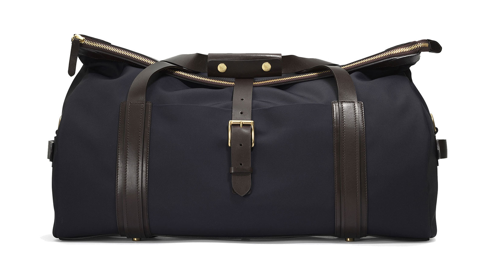 Mismo M/X Explorer Navy/Dark Brown Weekender Duffel Bag | the best weekender bags for men