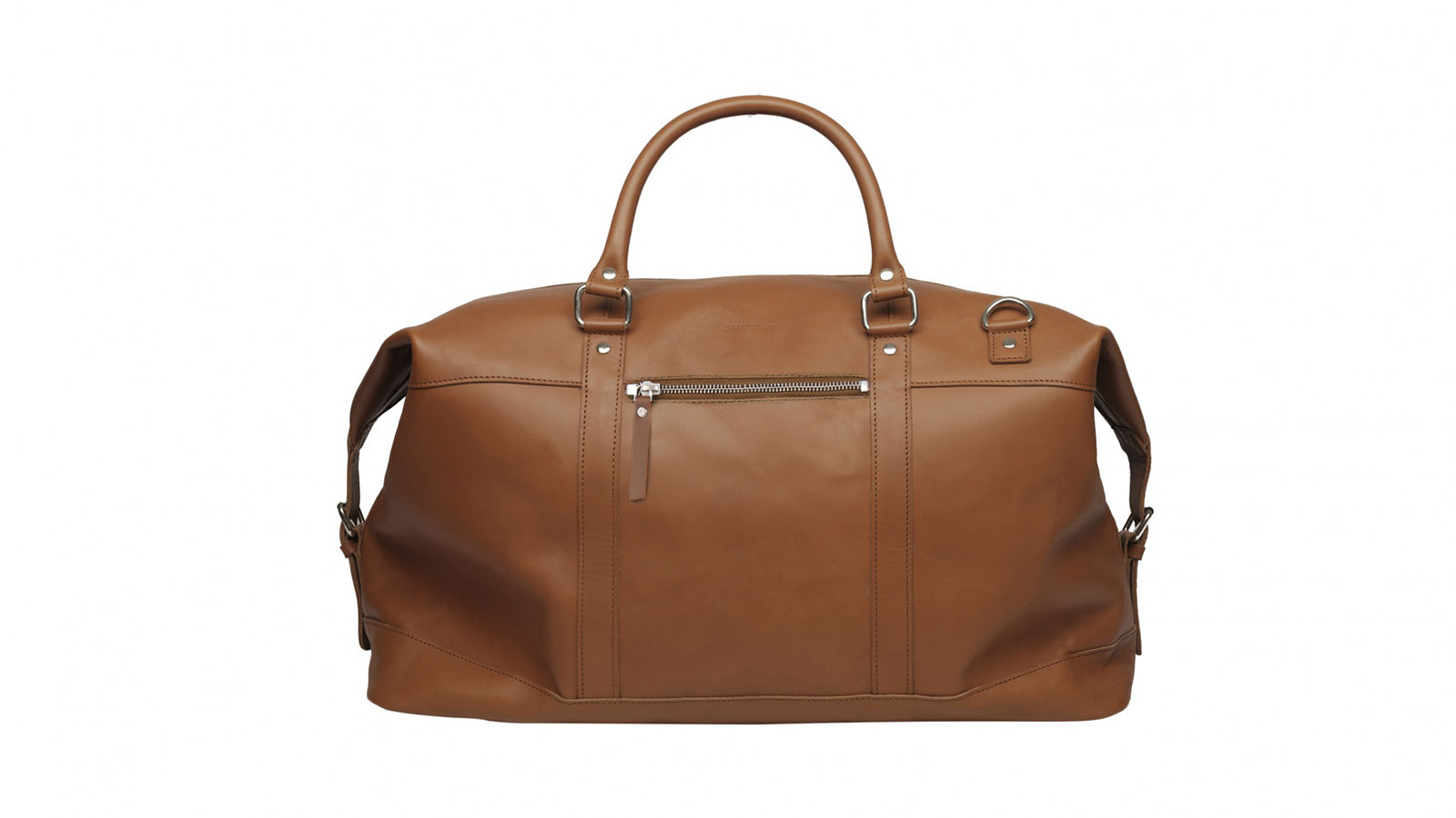 Sandqvist Jordan Cognac Leather Weekender Duffel Bag | the best weekender bags for men